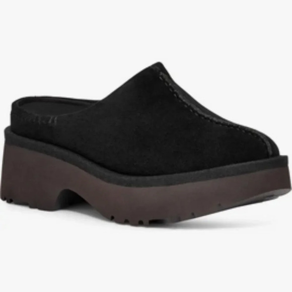 UGG Women's New Heights Clog in Black Suede  Sz: 9 - Picture 1 of 10